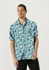 Camisa Masculina Comfort Em Viscose Estampada - 1wexx R$40