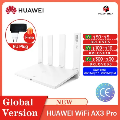 [Primeira compra] Roteador Huawei AX3 PRO | R$300