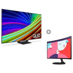 Combo Smart TV QLED 4K 55 55Q65C + Monitor Samsung S36C 24