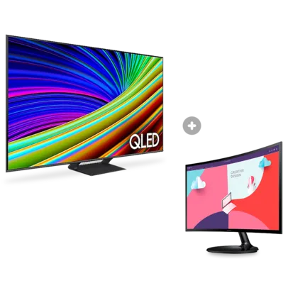 Combo Smart TV QLED 4K 55 55Q65C + Monitor Samsung S36C 24