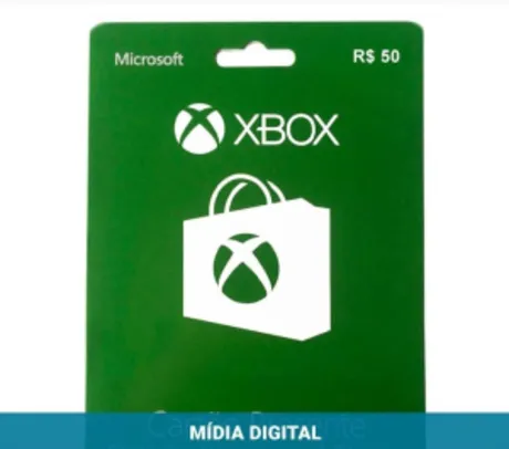 Cartão Presente R$50 Xbox Live Brasil - Microsoft - R$ 44,99