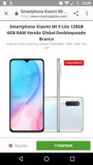 Smartphone Xiaomi MI 9 Lite 128GB 6GB RAM  R$ 1479