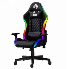 Cadeira Gamer Fox Racer RGB -Preta com Iluminação (Led)