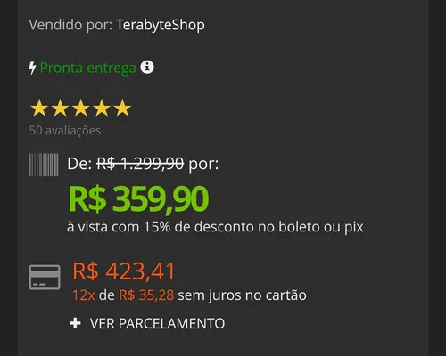 Imagem na descrição da promoção