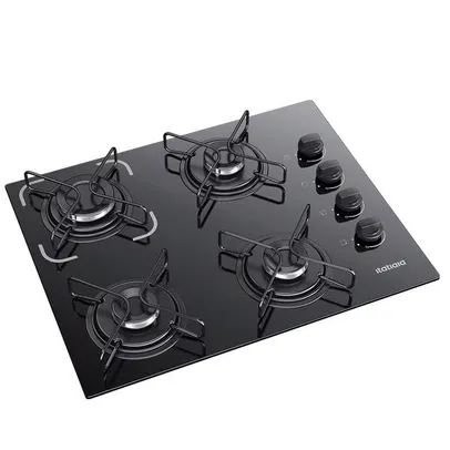 Cooktop 4 Bocas Itatiaia Essencial Com Mesa De Vidro Temperado E Acendimento Automático Preto Bivolt