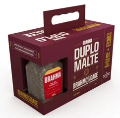 Brahma Duplo Malte KIT 6 LATAS 350ML + 1 UNI SAL DE PARRILLA 500 GRAMAS