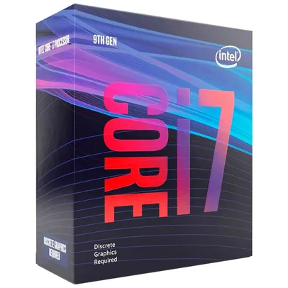 Processador Intel Core i7-9700F Coffee Lake, Cache 12MB, 3.0GHz (4.7GHz Max Turbo), LGA 1151 - BX80684i79700F | R$ 1499