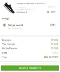 Tênis Nike Downshifter 9 masculino - R$160