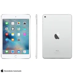 iPad Mini 4 Silver com 7,9”, Wi-Fi, iOS 9, Processador A8 e 128 GB | R$ 953