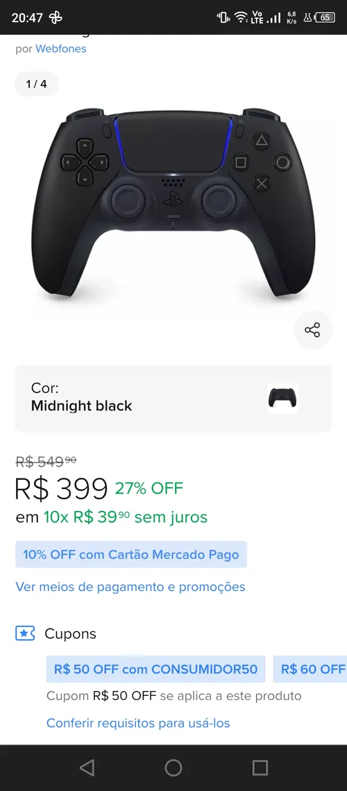 Imagem na descrição da promoção