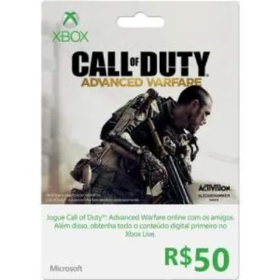 [Extra] Cartão Presente Xbox Live Call of Duty Advanced Warfare R$ 43