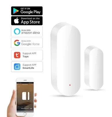 Sensor de Porta e Janela Tuya - Compatível com Google e Alexa