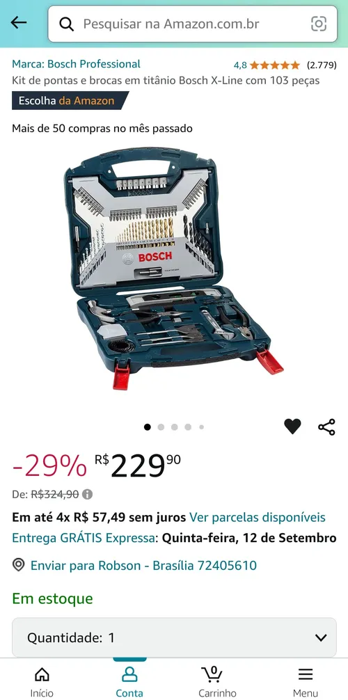 Imagem na descrição da promoção