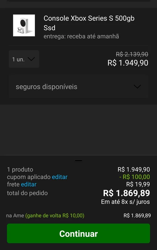 Imagem na descrição da promoção