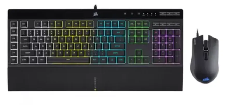 Combo Gamer Corsair Teclado e Mouse, K55 RGB PRO e Harpoon RGB PRO, ANSI, CH-9226865-NA