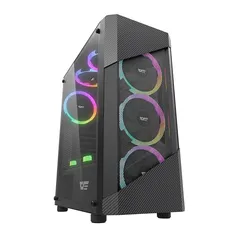 Gabinete Gamer Aigo DarkFlash Pollux Preto Lateral Acrilico