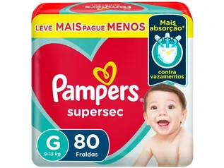 Fraldas Pampers Supersec Tam. G