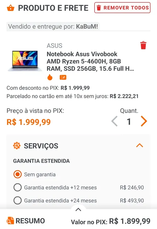 Imagem na descrição da promoção