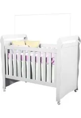 Berço Mini Cama Mirelle 2 em 1 Branco - Carolina Baby | R$316