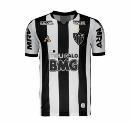 Camisa Atlético Mineiro I 19/20 s/nº Le Coq C/ BMG - Preto e Branco | R$180