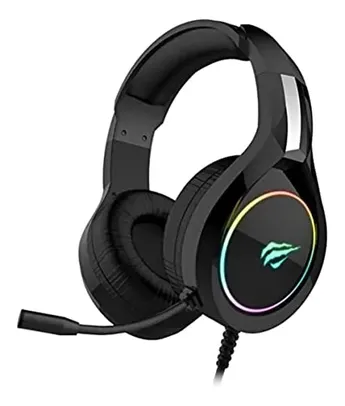 [Prime] Havit HV-H2232d - Fone de Ouvido, Gamer, Iluminação RGB, com Microfone, Falante de 50mm, Conector 3.5mm