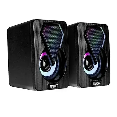 Caixa de Som Mancer Helm 2, Rainbow, 2x3W RMS, Preto, MCR-HMT-RB02