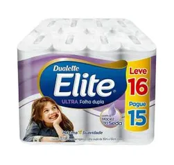 [PRIME] Papel higiênico Elite folha dupla 16 rolos | Comprando 5, unidade a R$ 12