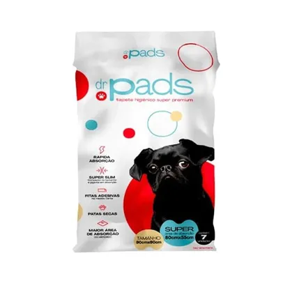 Tapete Higiênico Dr. Pads Para Cães 90 x 60cm - 7 Unidades