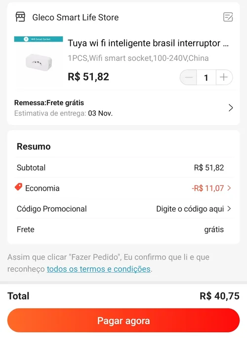 Imagem na descrição da promoção