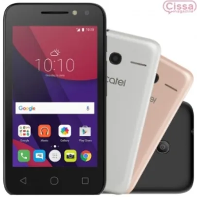 Smartphone Alcatel PIX14 Metallic Dual Chip Android 6.0, Quad Core 4 polegadas, Memória 8GB Câmera 8MP Frontal 5MP com flash.