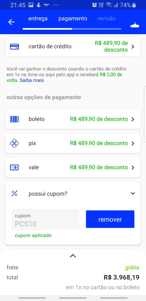 Imagem na descrição da promoção