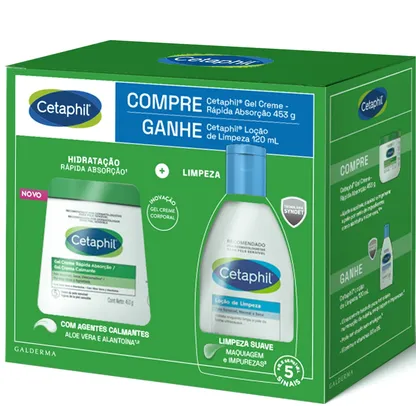 Kit Cetaphil Gel Creme 453g + Cetaphil Loção De Limpeza 120ml