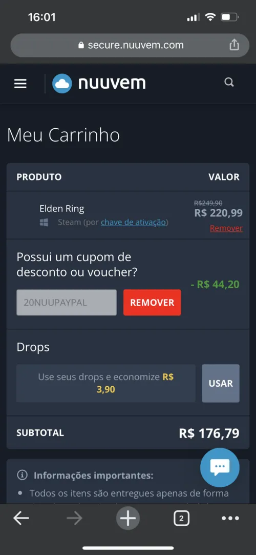 Imagem na descrição da promoção