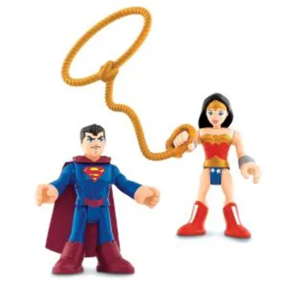 [Visa Checkout] Boneco Superman e Mulher Maravilha Mattel DC Super Friends Imaginext - R$14