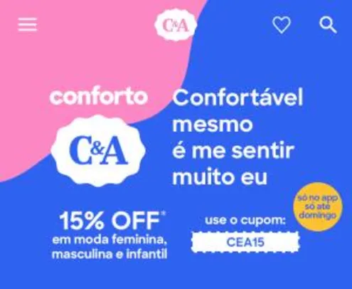 15% OFF em Compras na C&A