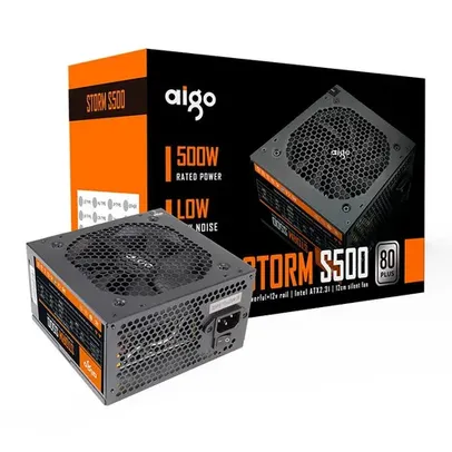 Fonte Aigo Darkflash Storm S500, 500W, 80 Plus White, DF-STORM-S500