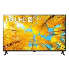 Smart TV LG 43" 4K UHD 43UQ7500 WiFi Bluetooth HDR ThinQAI compatível com Smart Magic Google Alexa