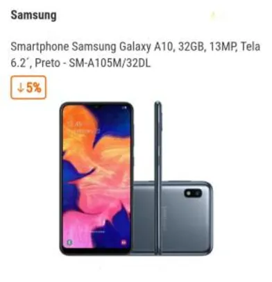 Samsung A10  32 GB, 13 MP,tela 6.2 preto