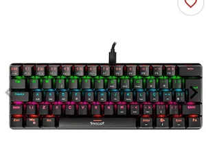 Teclado Mecanico Gamer TGT Sherman Compacto, Rainbow, ABNT2, Switch Azul, Preto, TGT-SHTKL-RBW01