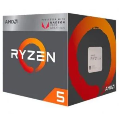[Primeira compra] Processador AMD Ryzen 5 2400G Cache 6MB 3.6GHZ AM4, YD2400C5FBBOX - R$ 675