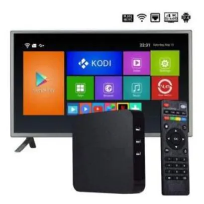TV Box 4K Smart Android 7.1 HDMI WiFi USB AV | R$100