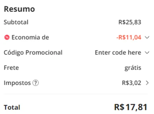 Imagem na descrição da promoção