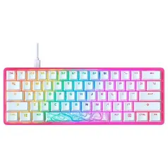 Teclado Gamer HyperX Alloy Origins RGB, Switch HyperX Red, White / Pink, , Layout US 60% - 572Y6AA