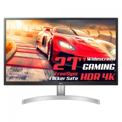 Monitor Gamer LG 27 Pol. Widescreen, IPS, White, HDR 10, 4K, 27UL500-W.AWZ