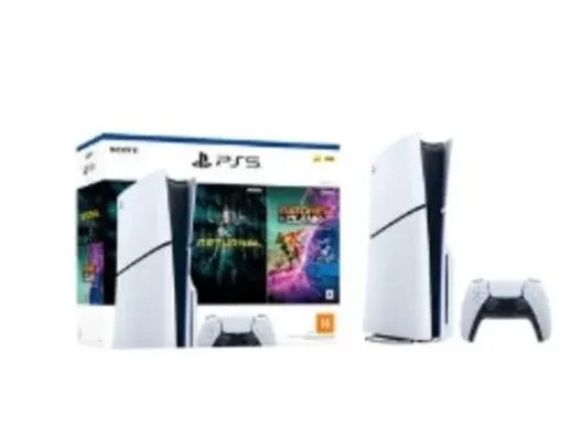 Console Sony PlayStation 5 Slim, Branco + 2 Jogos - 1000038899