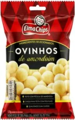 [L6P4 C.Ouro] Amendoim Ovinhos Elma Chips 170g | R$2.66