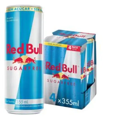 [PRIME] Energético sem Açúcar Red Bull Energy Drink Pack com 4 Latas de 355ml R$25