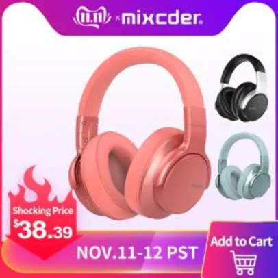 Fone de Ouvido Mixcder E7 com Cancelamento Ativo de Barulho Sem Fio Bluetooth - R$176