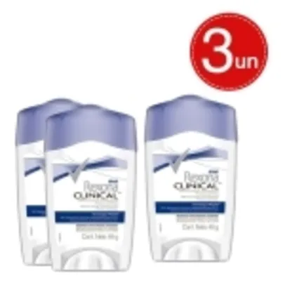3 Desodorantes Stick Rexona Clinical Man por R$56