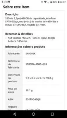 SSD - 2,5pol / SATA3 - 480GB - SanDisk Plus - SDSSDA-480G-G26